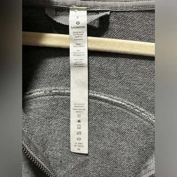 Lululemon All Yours Zip Hoodie *Terry Heathered Core Medium Grey - Picture 10 of 10